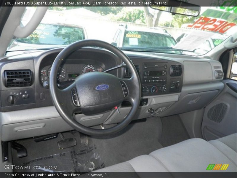 Dark Toreador Red Metallic / Medium Flint 2005 Ford F350 Super Duty Lariat SuperCab 4x4