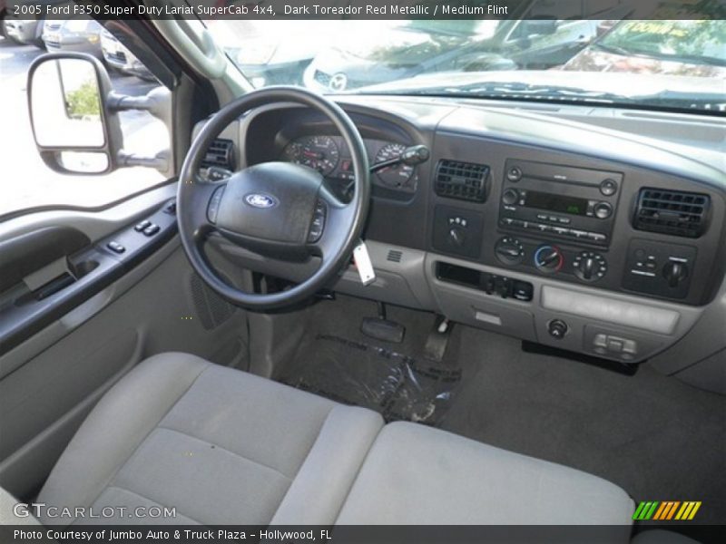 Dark Toreador Red Metallic / Medium Flint 2005 Ford F350 Super Duty Lariat SuperCab 4x4