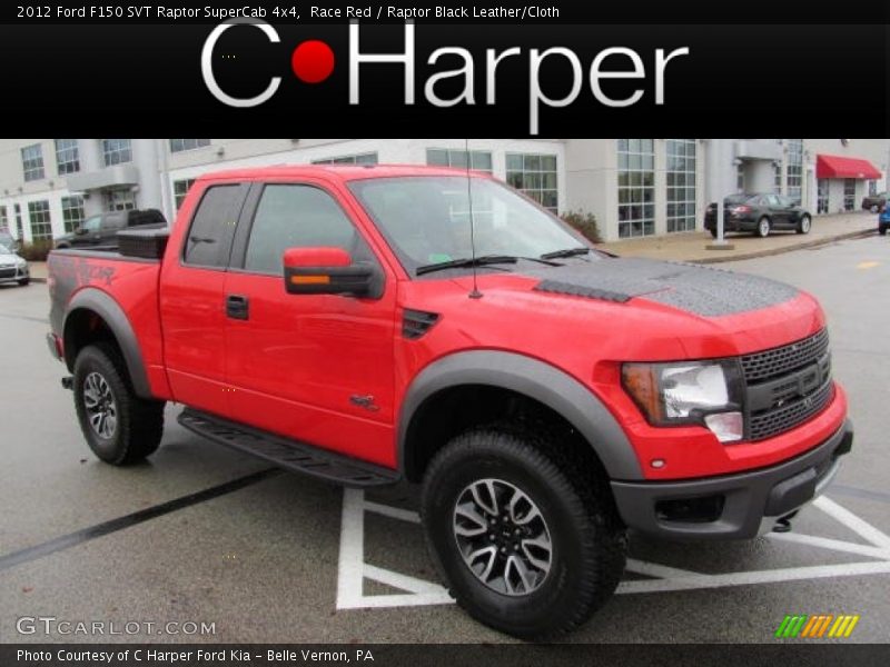 Race Red / Raptor Black Leather/Cloth 2012 Ford F150 SVT Raptor SuperCab 4x4