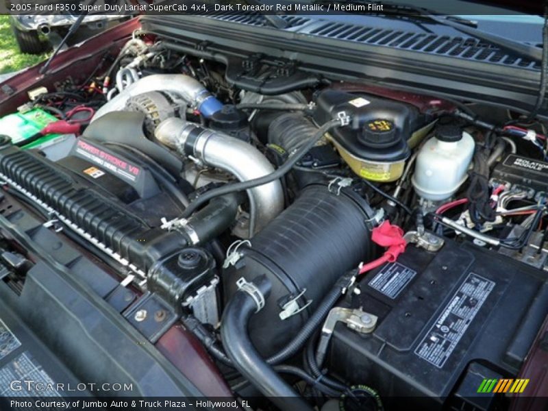 Dark Toreador Red Metallic / Medium Flint 2005 Ford F350 Super Duty Lariat SuperCab 4x4