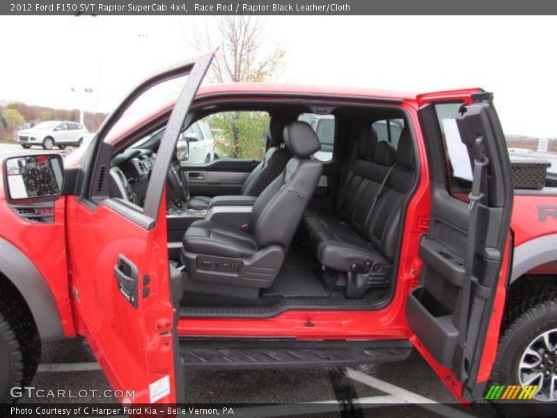  2012 F150 SVT Raptor SuperCab 4x4 Raptor Black Leather/Cloth Interior