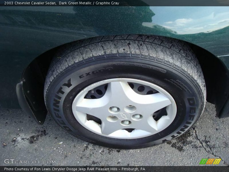 Dark Green Metallic / Graphite Gray 2003 Chevrolet Cavalier Sedan