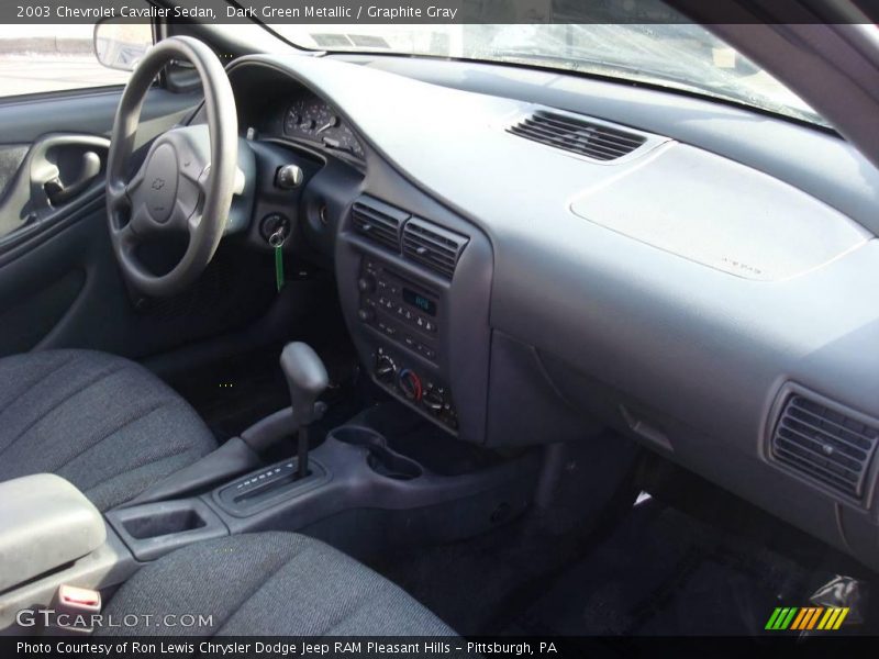 Dark Green Metallic / Graphite Gray 2003 Chevrolet Cavalier Sedan