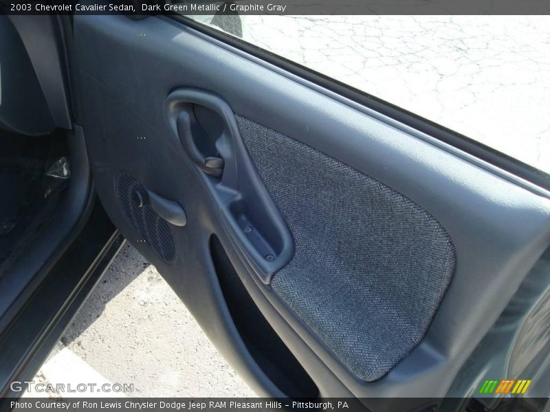 Dark Green Metallic / Graphite Gray 2003 Chevrolet Cavalier Sedan