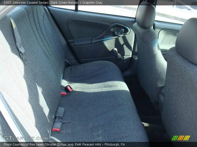 Dark Green Metallic / Graphite Gray 2003 Chevrolet Cavalier Sedan