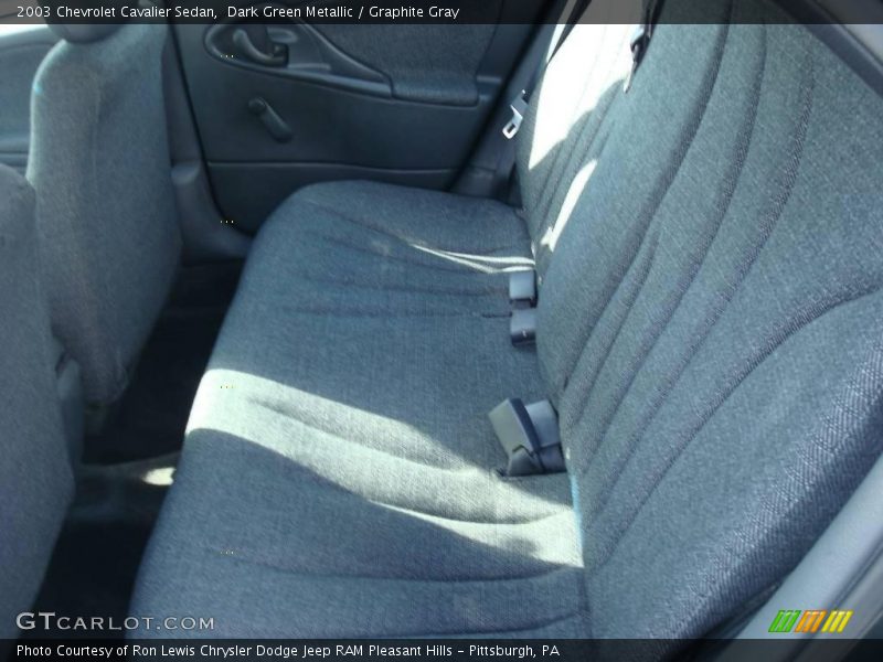 Dark Green Metallic / Graphite Gray 2003 Chevrolet Cavalier Sedan
