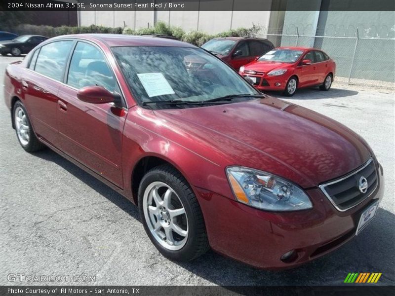 Sonoma Sunset Pearl Red / Blond 2004 Nissan Altima 3.5 SE