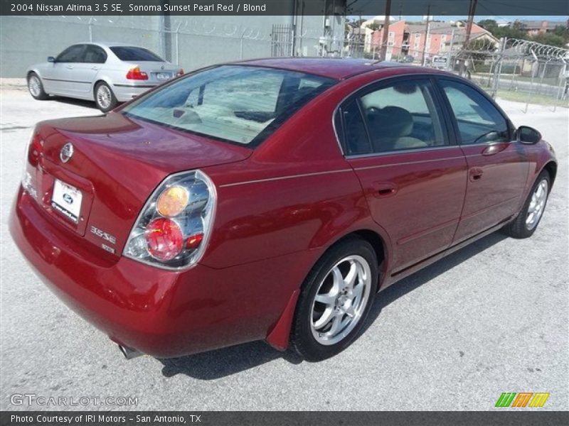Sonoma Sunset Pearl Red / Blond 2004 Nissan Altima 3.5 SE