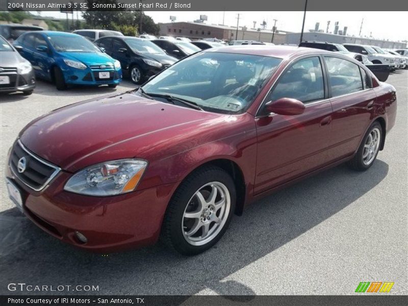 Sonoma Sunset Pearl Red / Blond 2004 Nissan Altima 3.5 SE