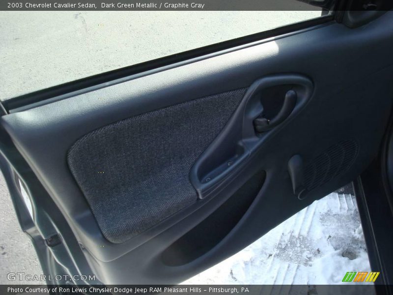 Dark Green Metallic / Graphite Gray 2003 Chevrolet Cavalier Sedan