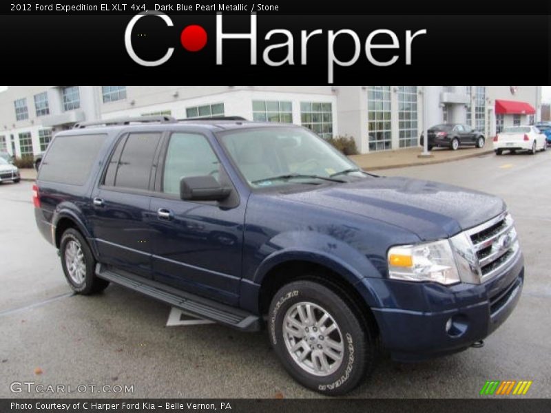 Dark Blue Pearl Metallic / Stone 2012 Ford Expedition EL XLT 4x4