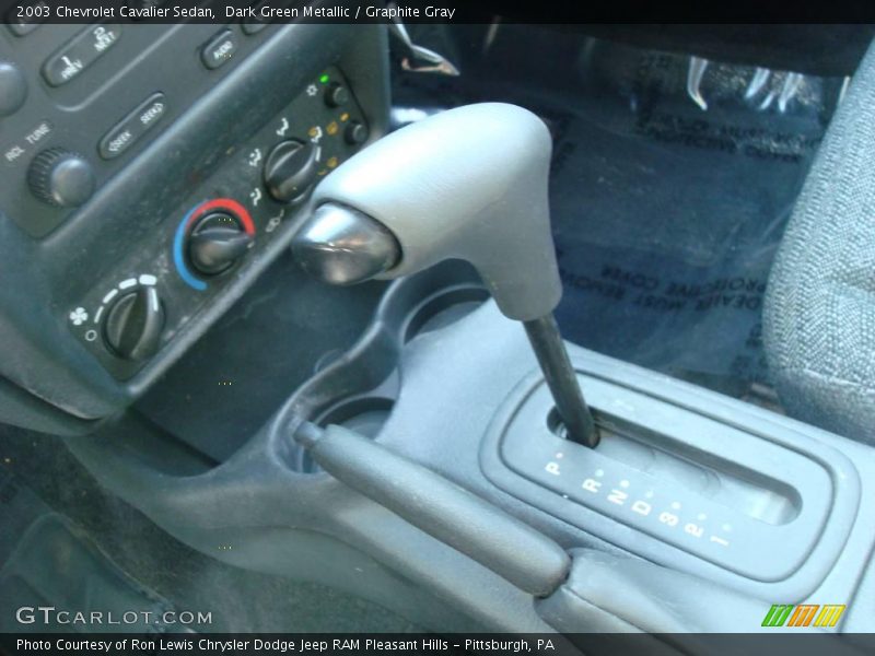 Dark Green Metallic / Graphite Gray 2003 Chevrolet Cavalier Sedan