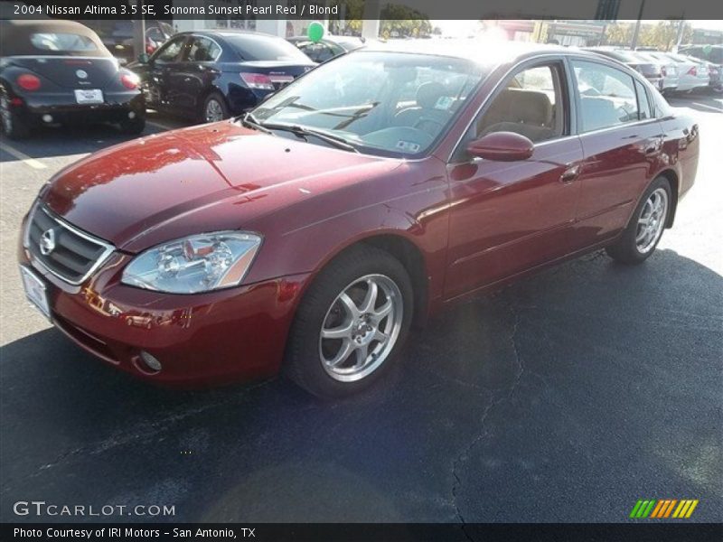 Sonoma Sunset Pearl Red / Blond 2004 Nissan Altima 3.5 SE