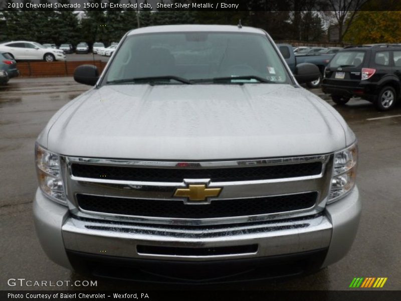 Sheer Silver Metallic / Ebony 2010 Chevrolet Silverado 1500 LT Extended Cab