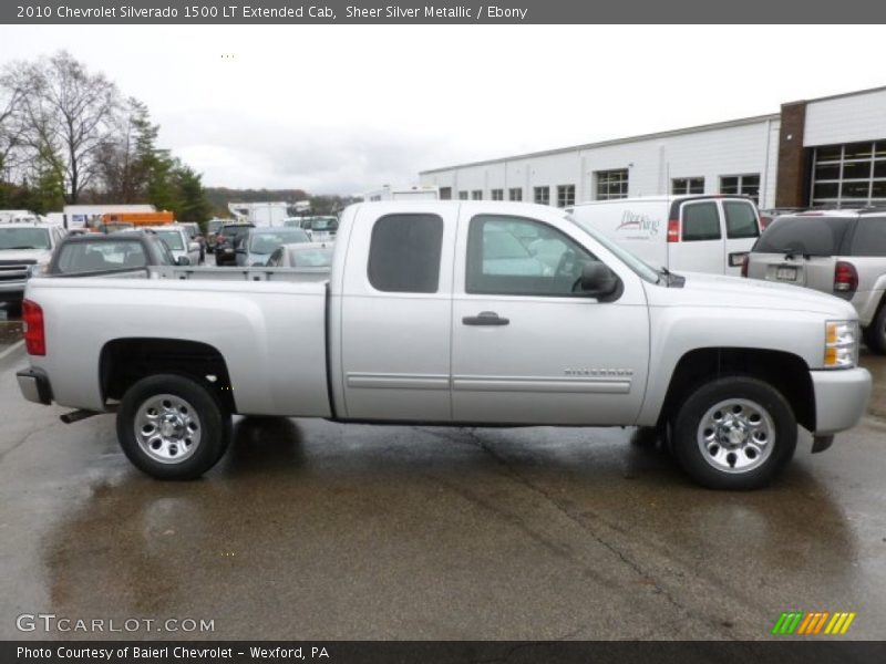 Sheer Silver Metallic / Ebony 2010 Chevrolet Silverado 1500 LT Extended Cab