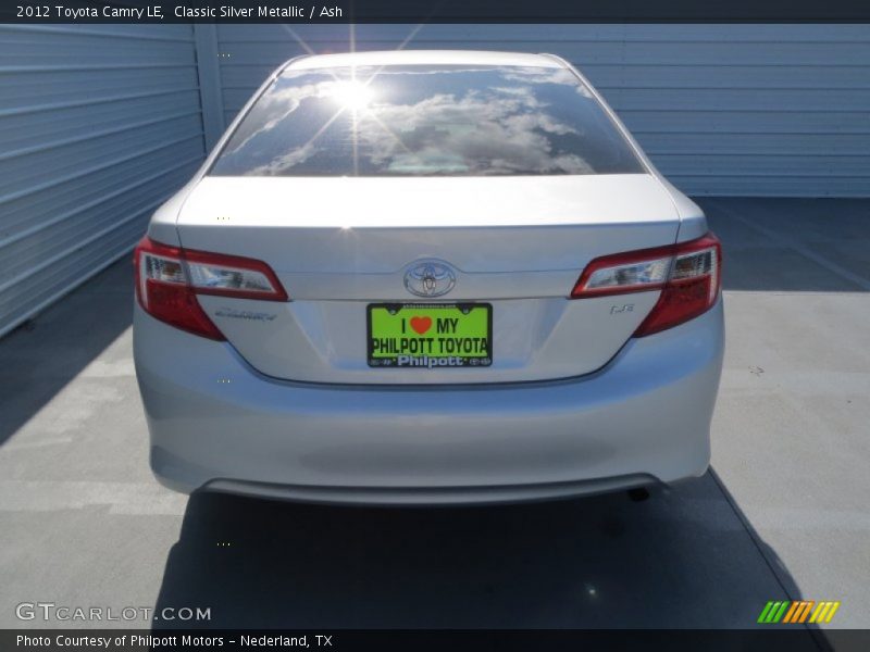 Classic Silver Metallic / Ash 2012 Toyota Camry LE