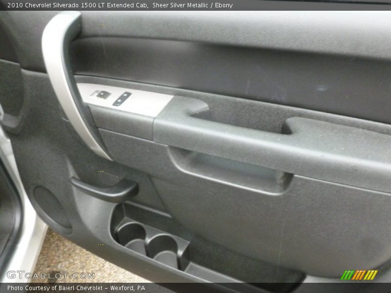 Sheer Silver Metallic / Ebony 2010 Chevrolet Silverado 1500 LT Extended Cab