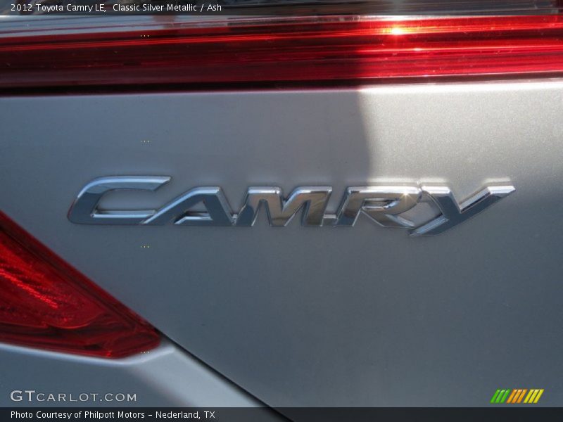 Classic Silver Metallic / Ash 2012 Toyota Camry LE