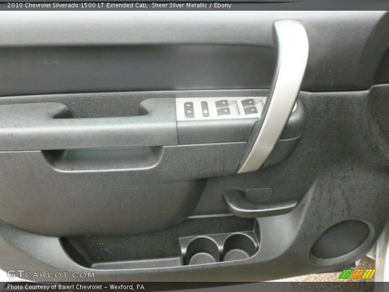 Sheer Silver Metallic / Ebony 2010 Chevrolet Silverado 1500 LT Extended Cab