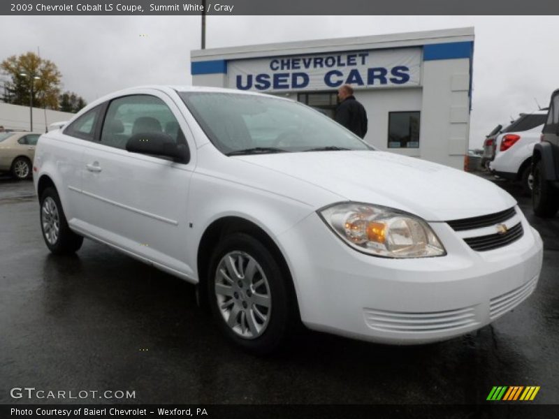 Summit White / Gray 2009 Chevrolet Cobalt LS Coupe