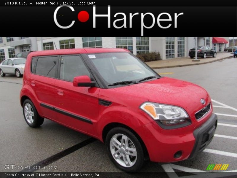 Molten Red / Black Soul Logo Cloth 2010 Kia Soul +