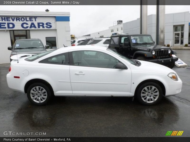 Summit White / Gray 2009 Chevrolet Cobalt LS Coupe