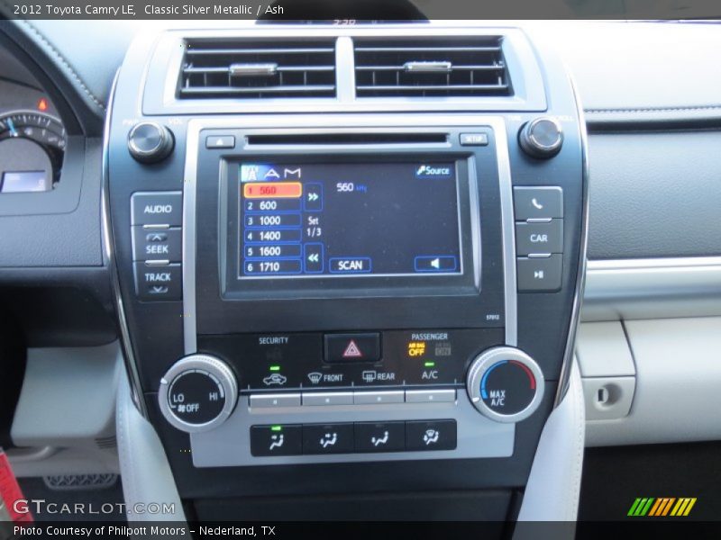 Classic Silver Metallic / Ash 2012 Toyota Camry LE