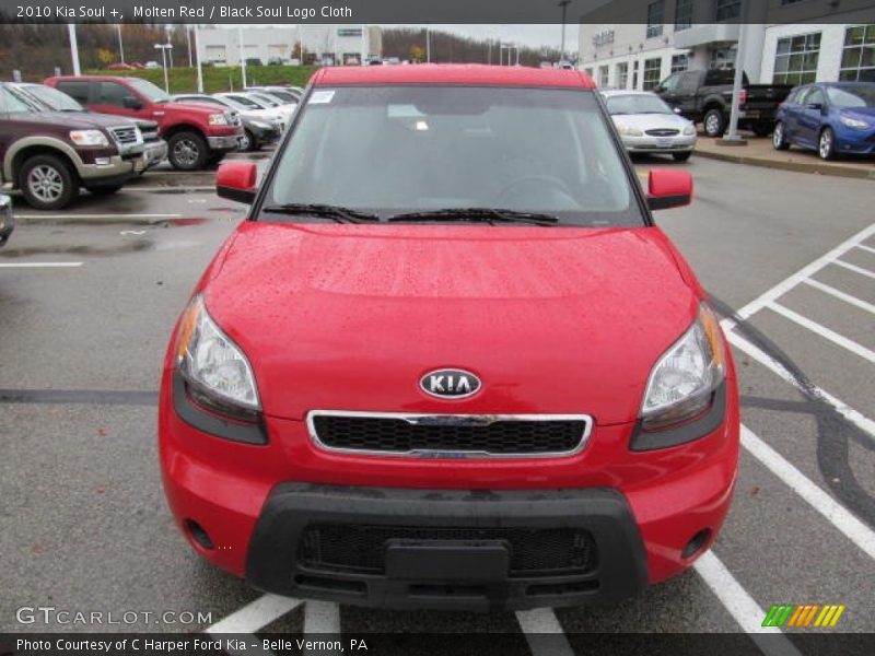 Molten Red / Black Soul Logo Cloth 2010 Kia Soul +
