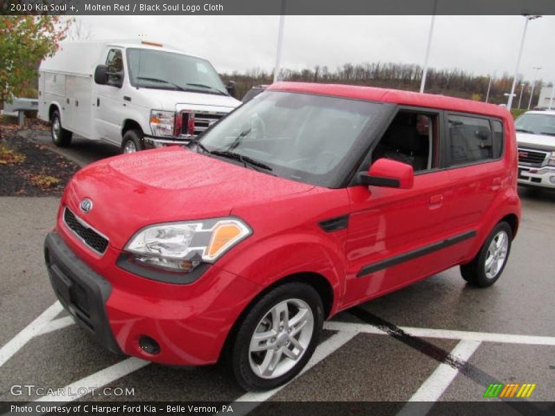 Molten Red / Black Soul Logo Cloth 2010 Kia Soul +