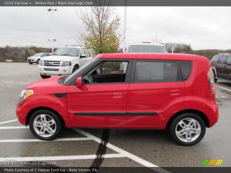 Molten Red / Black Soul Logo Cloth 2010 Kia Soul +