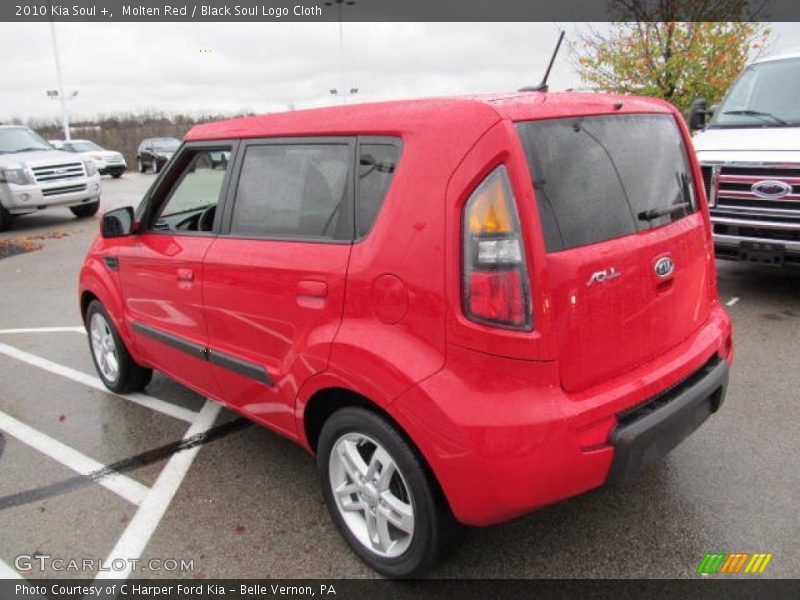 Molten Red / Black Soul Logo Cloth 2010 Kia Soul +