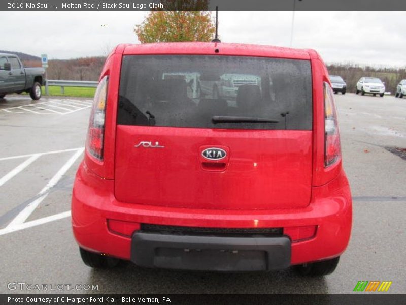 Molten Red / Black Soul Logo Cloth 2010 Kia Soul +