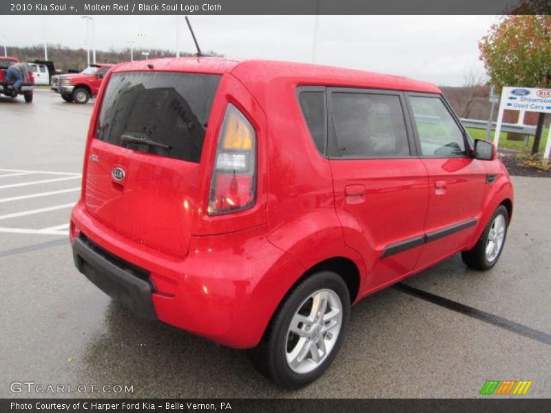 Molten Red / Black Soul Logo Cloth 2010 Kia Soul +