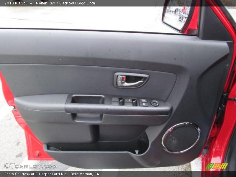 Molten Red / Black Soul Logo Cloth 2010 Kia Soul +