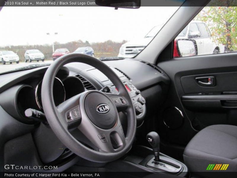 Molten Red / Black Soul Logo Cloth 2010 Kia Soul +