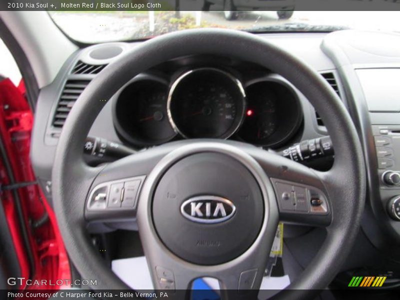 Molten Red / Black Soul Logo Cloth 2010 Kia Soul +