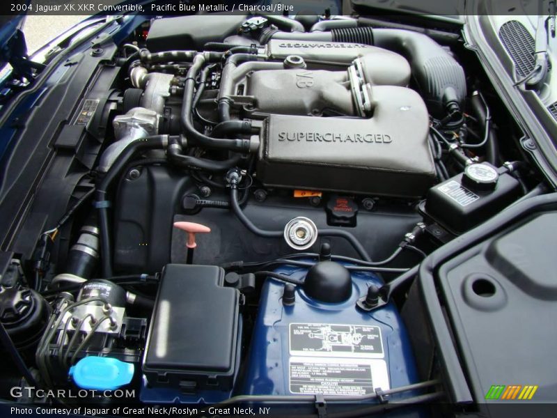 Pacific Blue Metallic / Charcoal/Blue 2004 Jaguar XK XKR Convertible
