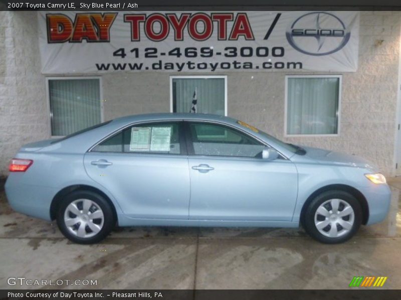 Sky Blue Pearl / Ash 2007 Toyota Camry LE