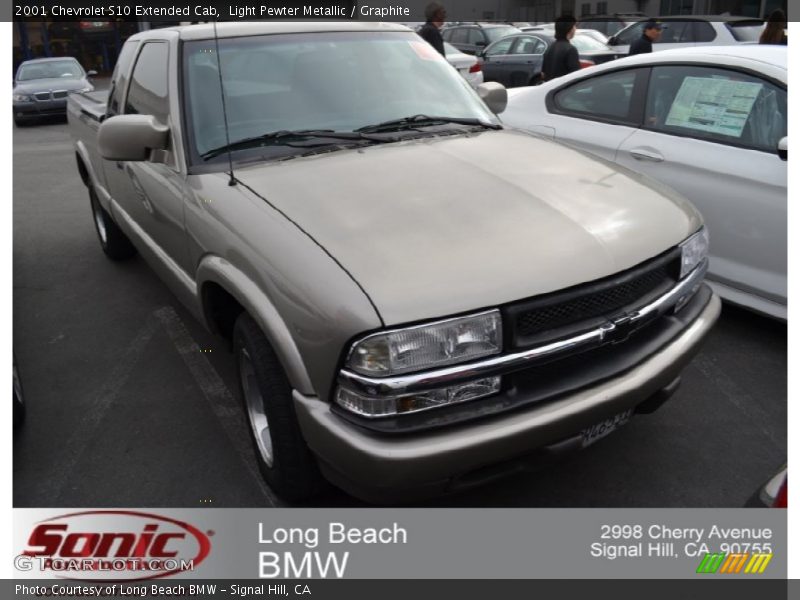 Light Pewter Metallic / Graphite 2001 Chevrolet S10 Extended Cab