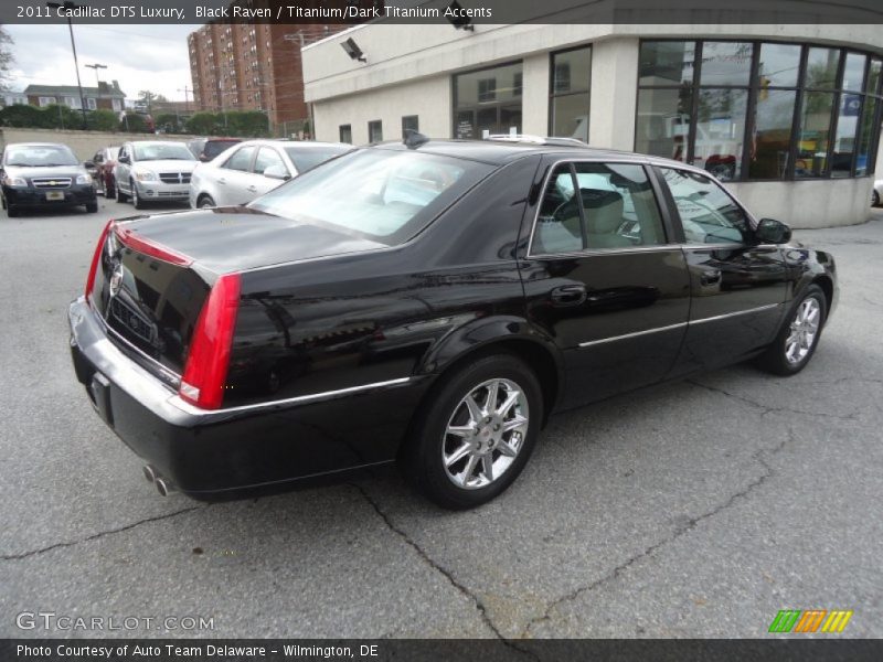 Black Raven / Titanium/Dark Titanium Accents 2011 Cadillac DTS Luxury