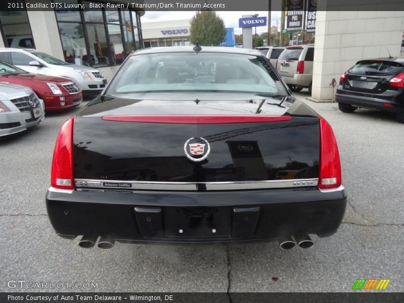 Black Raven / Titanium/Dark Titanium Accents 2011 Cadillac DTS Luxury