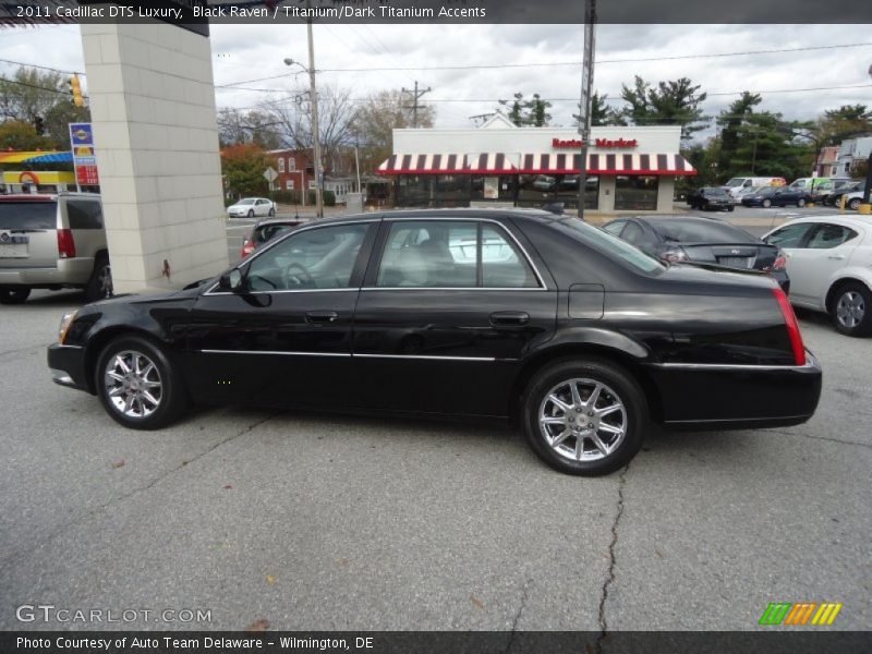 Black Raven / Titanium/Dark Titanium Accents 2011 Cadillac DTS Luxury