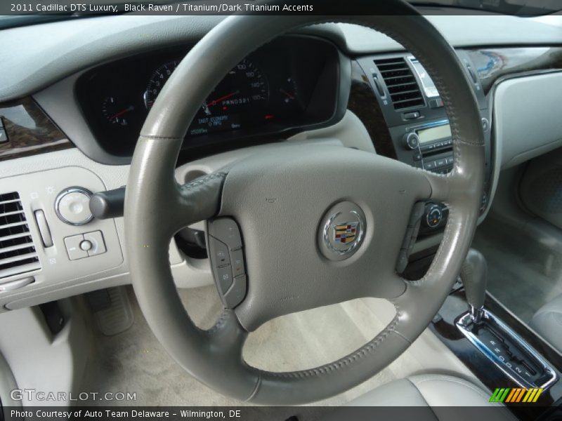 Black Raven / Titanium/Dark Titanium Accents 2011 Cadillac DTS Luxury