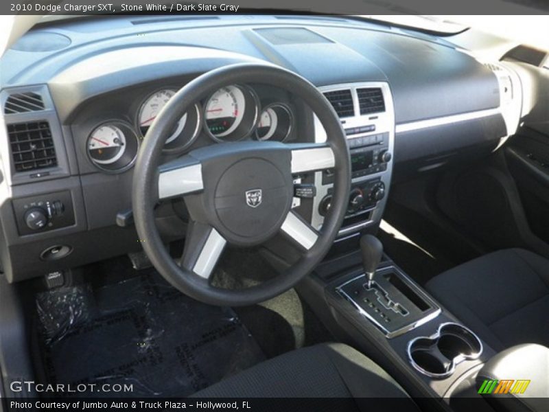 Stone White / Dark Slate Gray 2010 Dodge Charger SXT