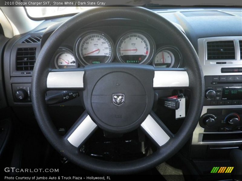 Stone White / Dark Slate Gray 2010 Dodge Charger SXT