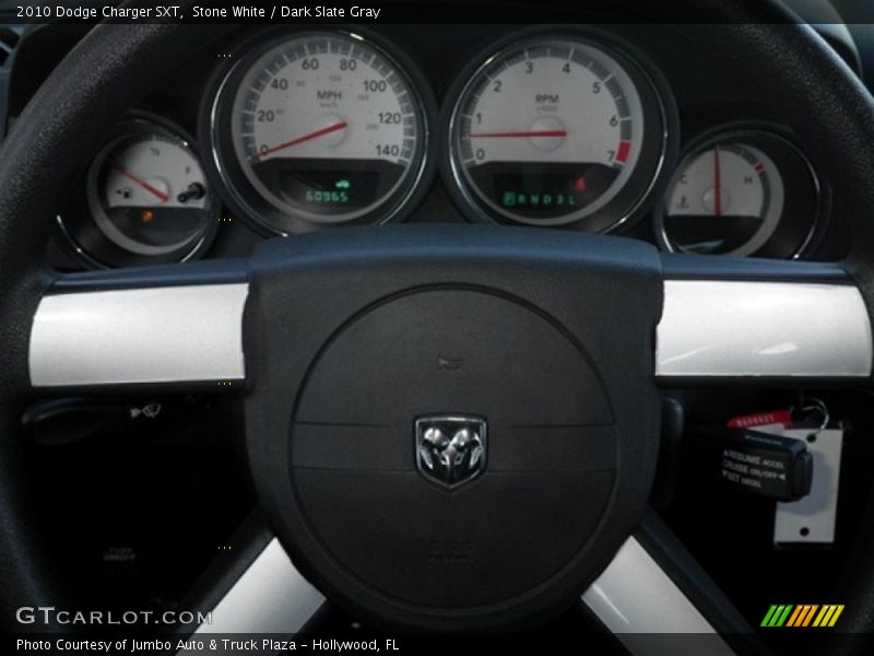 Stone White / Dark Slate Gray 2010 Dodge Charger SXT