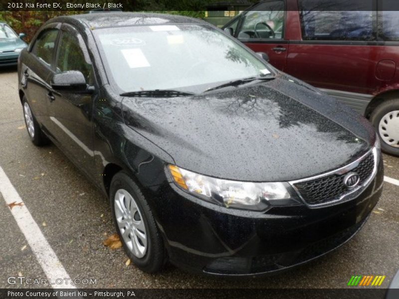 Ebony Black / Black 2012 Kia Forte EX