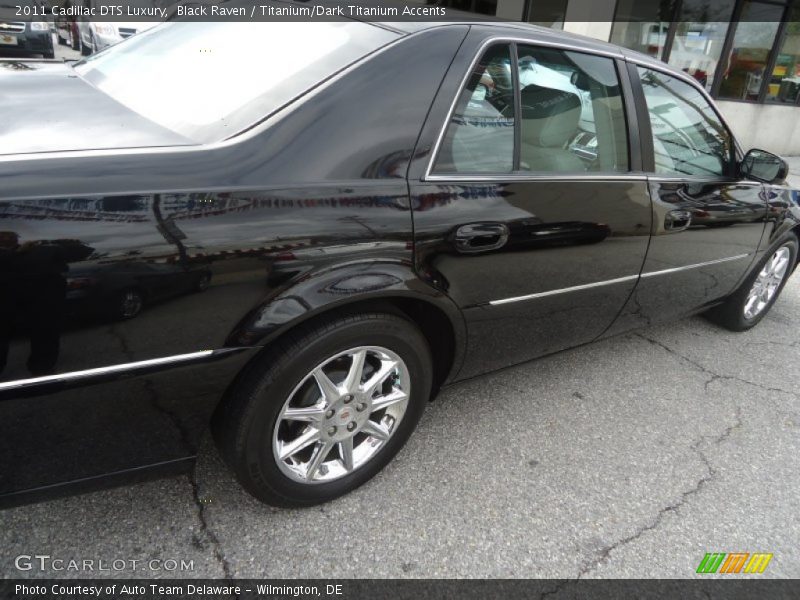 Black Raven / Titanium/Dark Titanium Accents 2011 Cadillac DTS Luxury