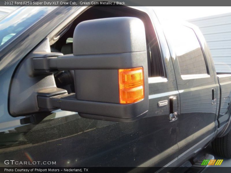 Green Gem Metallic / Black 2012 Ford F250 Super Duty XLT Crew Cab