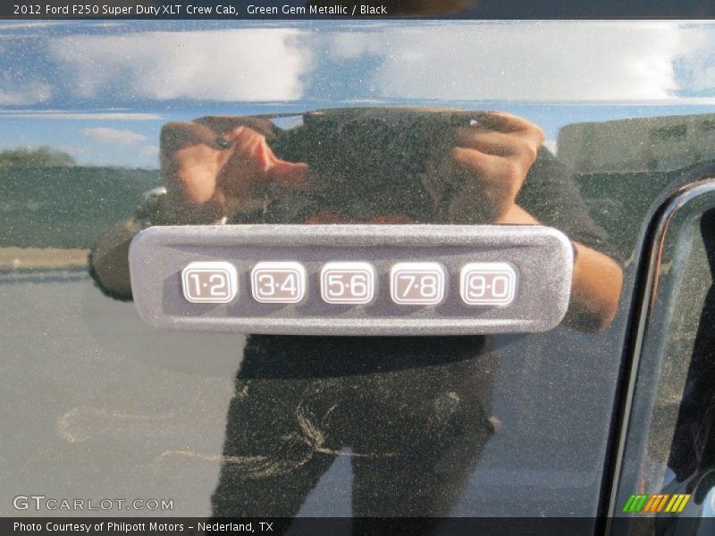 Green Gem Metallic / Black 2012 Ford F250 Super Duty XLT Crew Cab